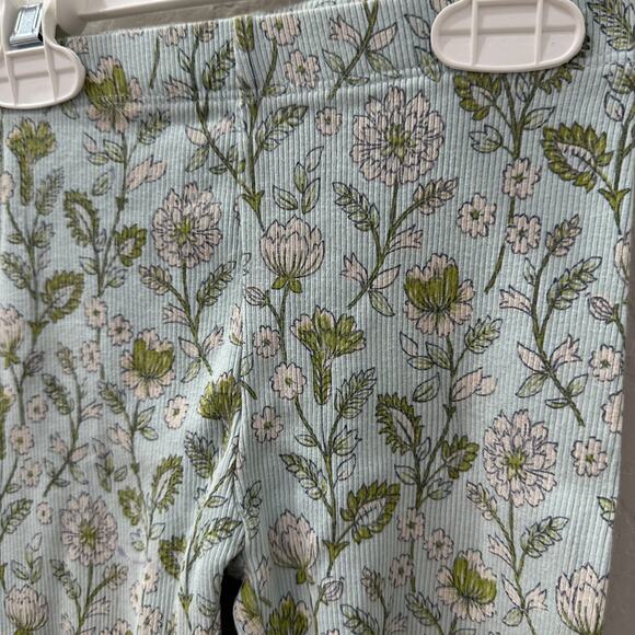 Next Blue Floral Ribbed Leggings - Picture 2 of 7